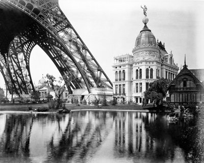 Padiglione del Gas e Chalet Svedese, Esposizione di Parigi, 1889 da French Photographer